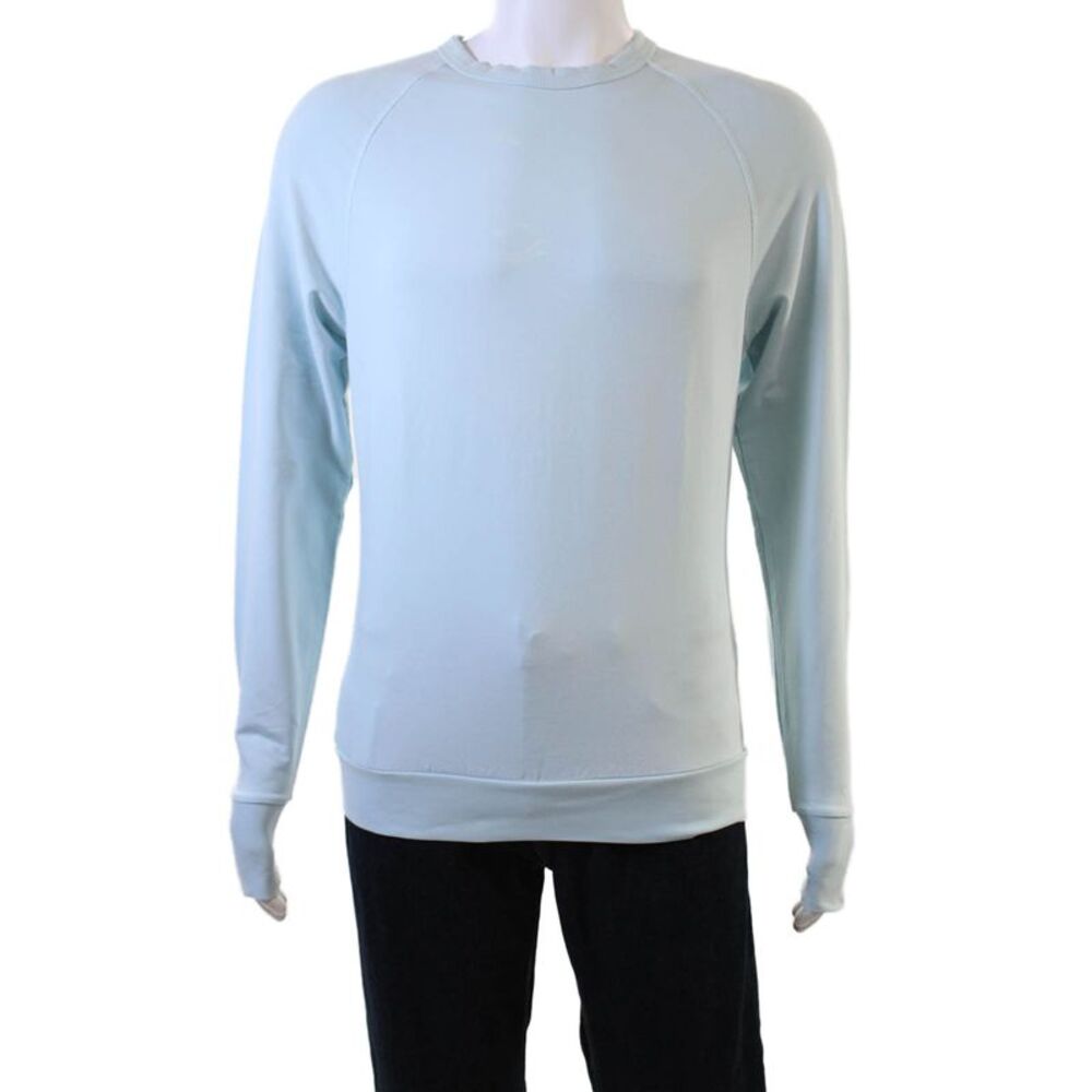Swet Tailor Men Pullover Sweatshirt Light Blue Size S